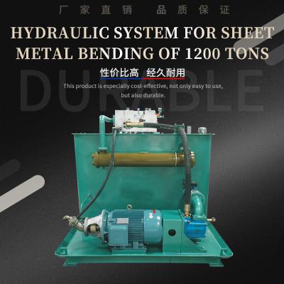 Hydraulic system for sheet metal bending of 1200 tons